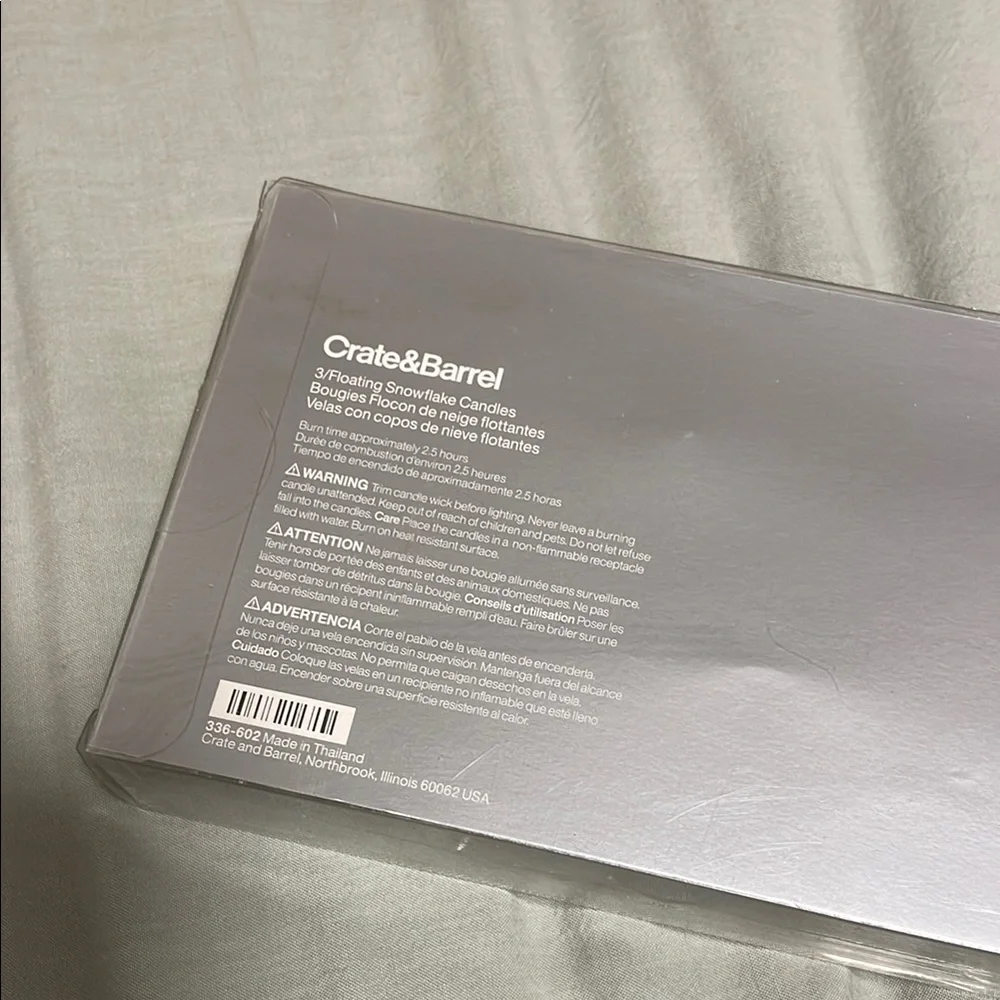 Crate & Barrel Snowflake Candles